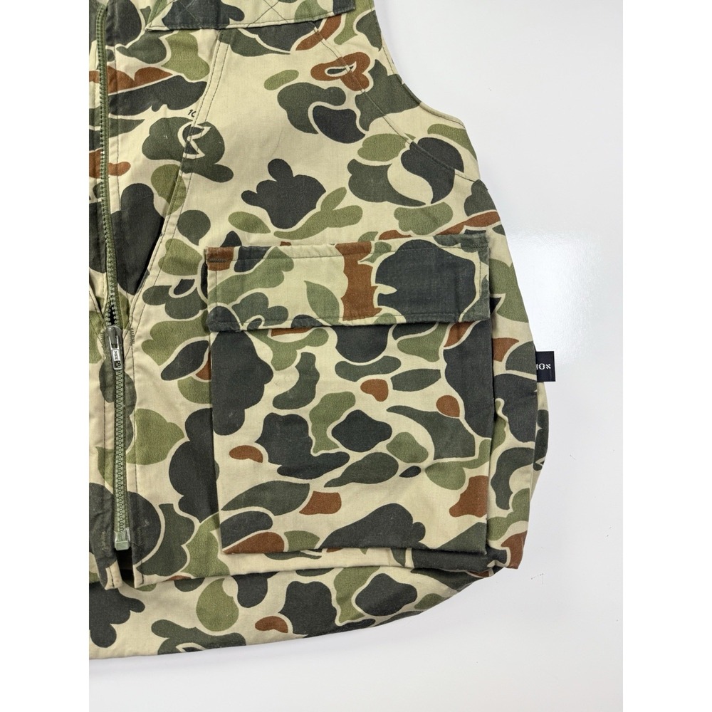 10X Camo Hunting Vest Mens Large 42-44 outdoor gear utility pockets Full Zip USA - Picture 9 of 10